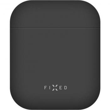 Černé silikonové pouzdro FIXED Silky pro Airpods
