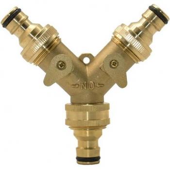 Brass 3/4 Female Irrigation Water Splitter