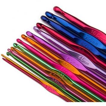 Luxbon Colorful Aluminum Knitting Needles Set