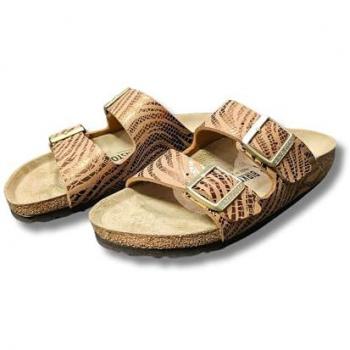 Birkenstock Arizona Synthetics – Zebra Pecan Female – Narrow Fit, EU39/UK5.5