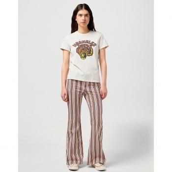 Pantalón de campana Wrangler para mujer en rayas retro
