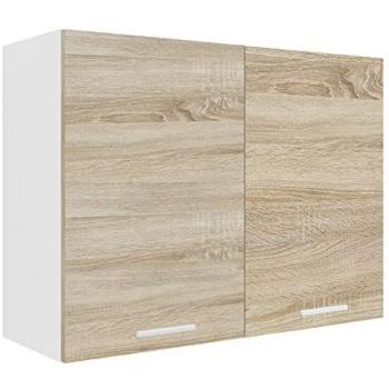 Vcm armoire cuisine 80 cm – porte en bois naturel