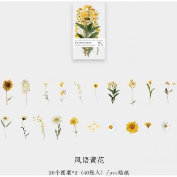 Pegatina de Plantas y Flores Rosa para Álbum