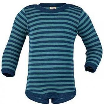 Engel Baby Langarmbody Wolle-Seide, Eisvogel/Marine, 50-56
