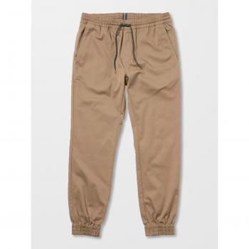 Volcom Frickin Slim Jogger Herrenhosen (XS, Braun) – Alltagslässige Passform