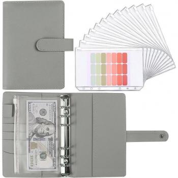 A6 PU Leather Budget Organizer with Binder Pockets