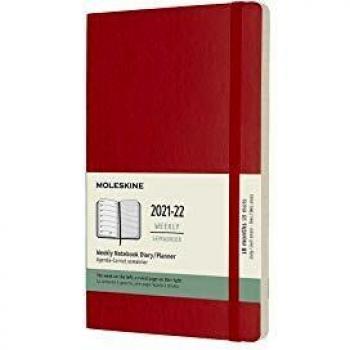 Moleskine 2022 18-Month Weekly Large Softcover Notebook : Scarlet Red