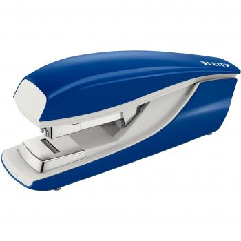 Ergonomic Metal 40‑Sheet Stapler by Leitz – Blue, Includes Staples