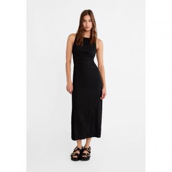 Stradivarius Trendiges Midi-Kleid mit Ausschnitten Schwarz M
