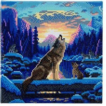 30x30cm Howling Wolves Crystal Art Set