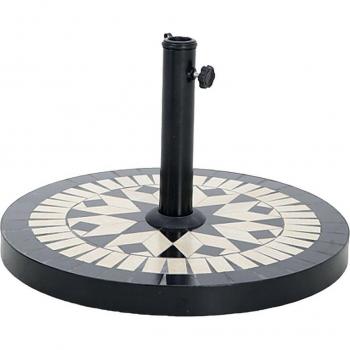 Base Ombrellone Ceramica 20kg Nera e Bianca