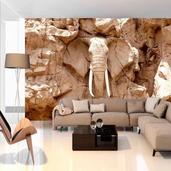Papier peint Éléphant en Pierre (Afrique du Sud)