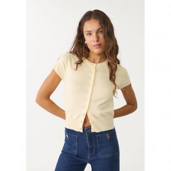 Stradivarius Camicia a Maniche Corte Giallo XL