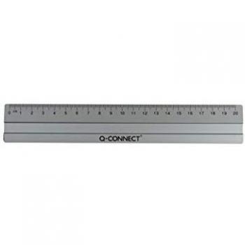 Q-CONNECT kf03677 righello alluminio 20 cm Argento