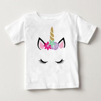 Sommerliches Einhorn T-Shirt für Jungen und Mädchen