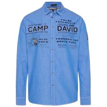 Camicia CAMP David Colorante Blu/Nero