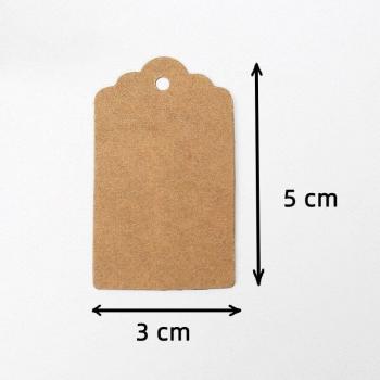 Etiquetas colgantes de papel Kraft para tarjetas de agradecimiento, 50-100 piezas, 5x3cm