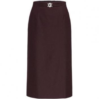 Jupe élégante en laine bordeaux