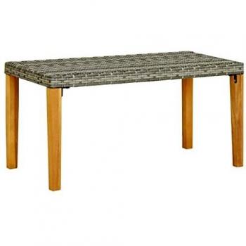 Banc Patio Polyrotin Acacia Gris 120 cm