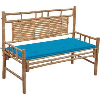 Banc suspendu bambou 120 cm, coussin intégré