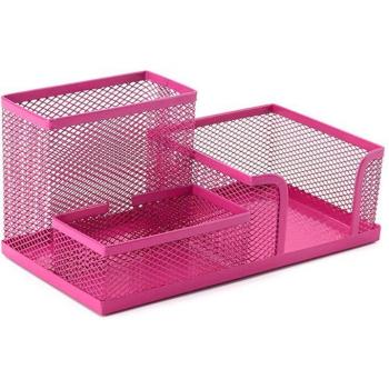 Schreibtisch Organizer aus Metall mit 3 Fächern für Stifte und Bleistifte
