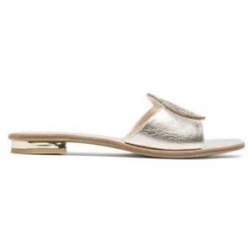 Sandalias de Piel con Pedrería para Mujer