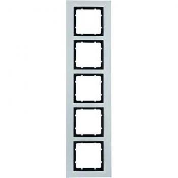 Hager B7-Rahmen 5 Elemente Aluminium-Antrazit matt