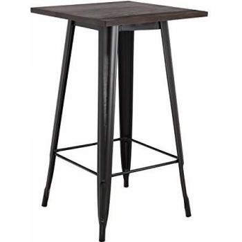 SKLUM Table Haute LIX Vintage en Bois Noir Bois Foncé