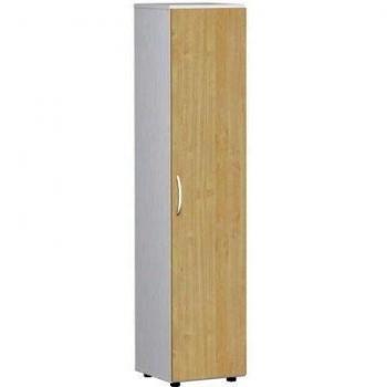 Gera Möbel Aktenschrank Flex, ahorn/weiß, 4 Fachböden, 40 x 42 x 180.8 cm