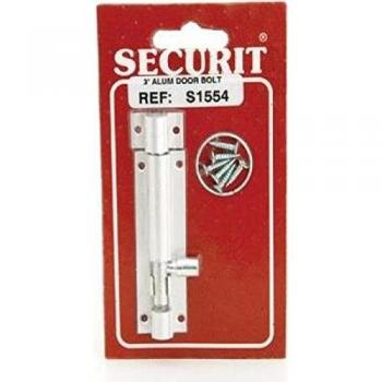 SECURIT S1554 ALU DOOR BOLT 1'' WIDE 75MM
