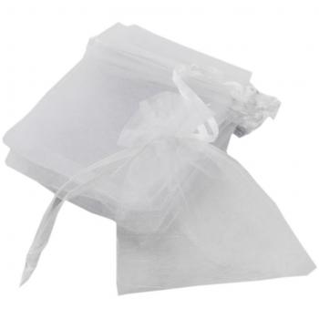 Eight-Unit White Organza Carry‑Alls