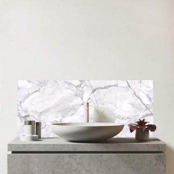 White‑Tone Marble Frosted Glass