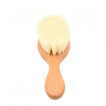 Idéal pour le chapeau de bébé : brosse en bois avec poils de chèvre doux