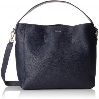 Furla Capriccio M Hobo, bolso de hombro azul, dimensiones 13x30x31 cm