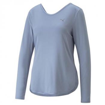 Maglia lunga Puma Studio Yogini Lite grigio blu donna XL