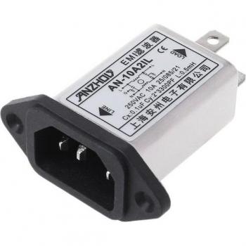 IEC320-C14 Male Socket EMI Filter for Panel Mount