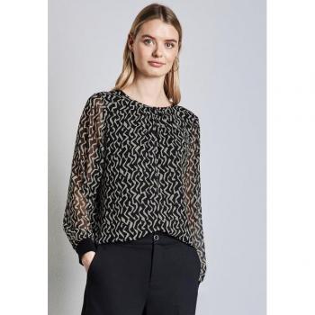 Blouse élégante en mousseline de soie Noir