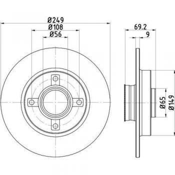 HELLA 8DD 355 123281 Bremsscheibe