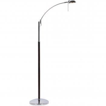 Lucide Tilly 1xG9/40 W Stehlampe – 145 cm, chrom‑holzige Ausführung (39706/21/11)