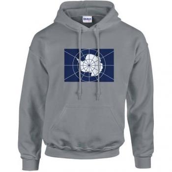 Vestimenta deportiva PixelForma “Antarctica” – Capucha, colores gris y verde, sostenible