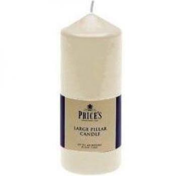 Sleek Snow White Pillar Candle