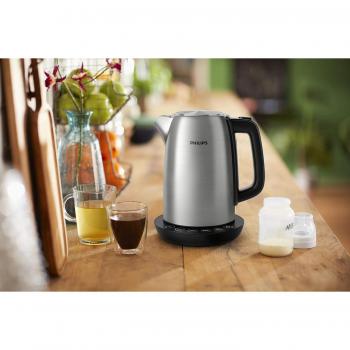 Bouilloire électrique Philips 1,7L 2200W gris noir maintien au chaud