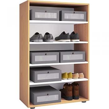 Schuhregal Lona buche Nachbildung weiß B/H/T: ca. 70x110x37 cm