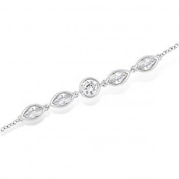 Pulsera 'Sissi' en Plata con Baño de Rodio