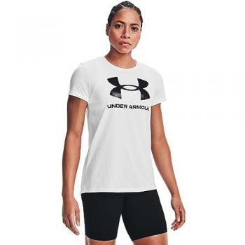 Camiseta Under Armour Sportstyle Graphic de Manga Corta para Mujer, color Blanco