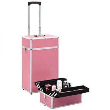 VidaXL Aluminium Kosmetikkoffer Rosa