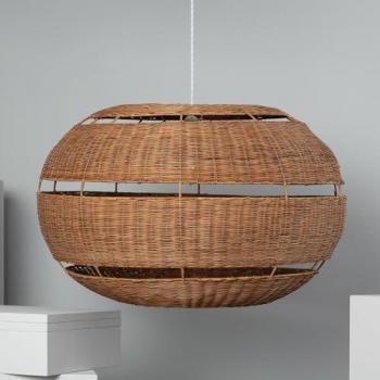 Éclairage en Rotin Oblate Ø800 Mm Iluzzia Blanc