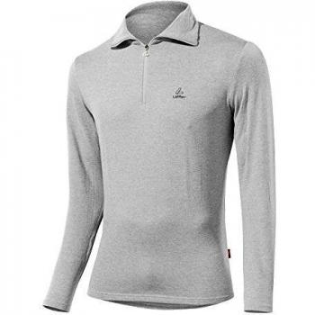 Löffler T-shirt col roulé zippé blanc L homme