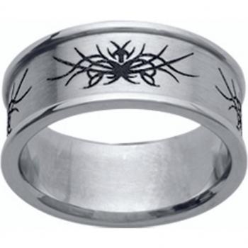 Bague 'Peaceful' acier argenté