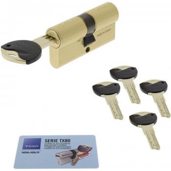 Bombín Tesa TX80 30+30 mm Latonado, Alta Seguridad